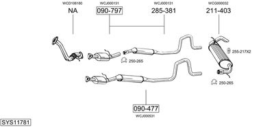 Układ wydechowy BOSAL SYS11781