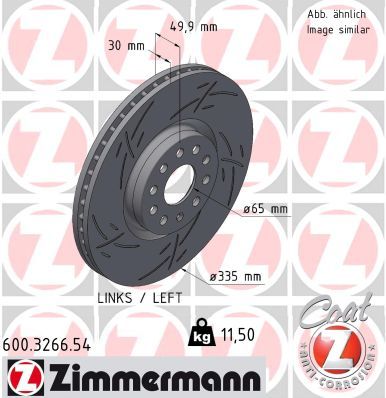 спирачен диск ZIMMERMANN 600.3266.54