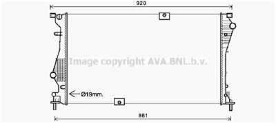 Радиатор, охлаждение двигателя AVA QUALITY COOLING RTA2601 для RENAULT TRAFIC
