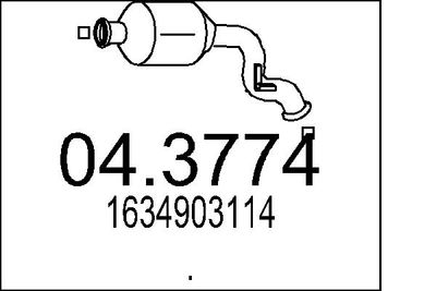 Катализатор MTS 04.3774 для MERCEDES-BENZ M-CLASS