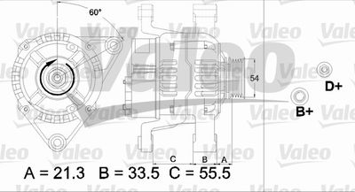 Генератор VALEO 437466 для OPEL CORSA
