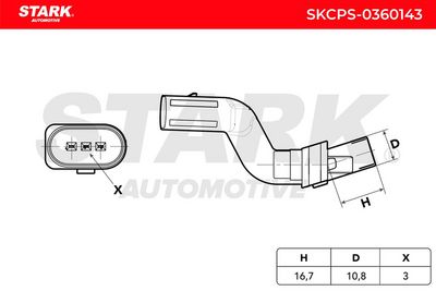 импулсен датчик, колянов вал STARK SKCPS-0360143