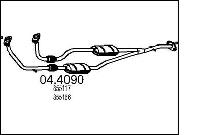 Катализатор MTS 04.4090 для OPEL SINTRA