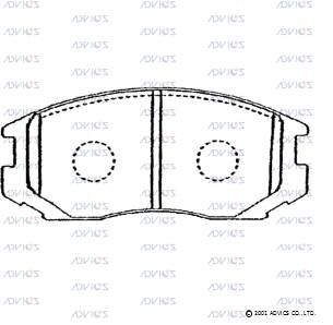 Комплект тормозных колодок, дисковый тормоз ADVICS SN278 для MITSUBISHI ECLIPSE