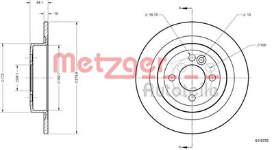DISC FRANA METZGER AUTOTEILE 6110770 1