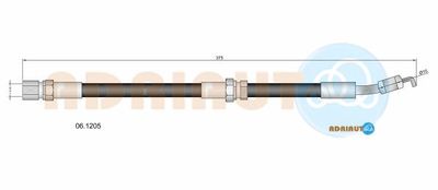 Тормозной шланг ADRIAUTO 06.1205 для DAEWOO NUBIRA