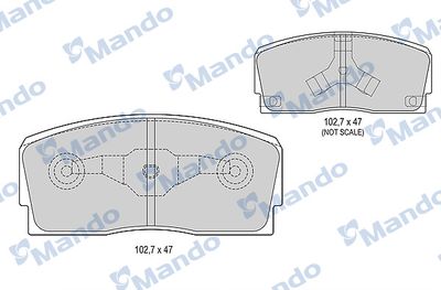 Комплект тормозных колодок, дисковый тормоз MANDO MBF015486 для DAIHATSU APPLAUSE