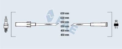 Комплект проводов зажигания FAE 83986 для CHRYSLER VOYAGER
