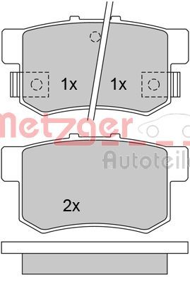 Комплект тормозных колодок, дисковый тормоз METZGER 1170213 для SUZUKI KIZASHI