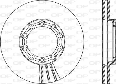 Тормозной диск OPEN PARTS BDA1974.20 для RENAULT TRUCKS MESSENGER