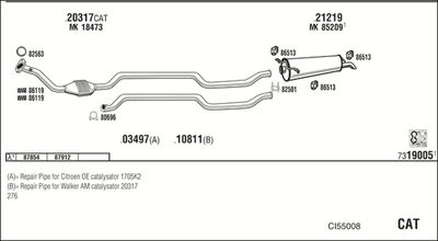 Układ wydechowy WALKER CI55008