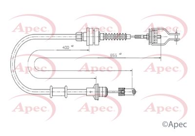 Cable Pull, clutch control APEC CAB5005