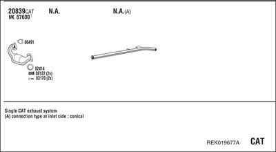 ABGASANLAGE WALKER REK019677A