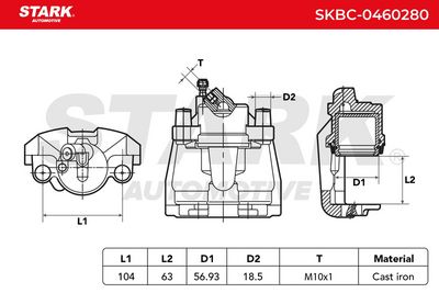 спирачен апарат STARK SKBC-0460280