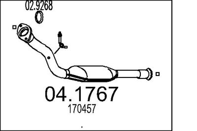 Катализатор MTS 04.1767 для PEUGEOT 405