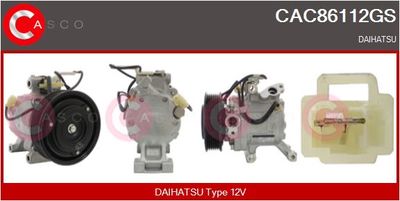 Компрессор, кондиционер CASCO CAC86112GS для DAIHATSU CUORE