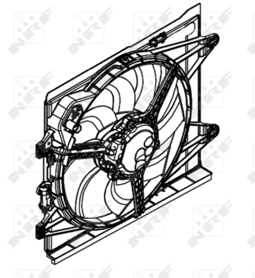 Вентилятор, охлаждение двигателя WILMINK GROUP WG1720548 для FIAT PANDA