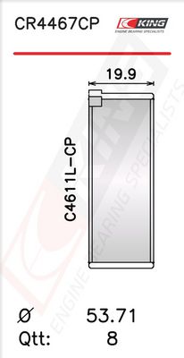 Черупка на биелен лагер KING CR4467CP0.3