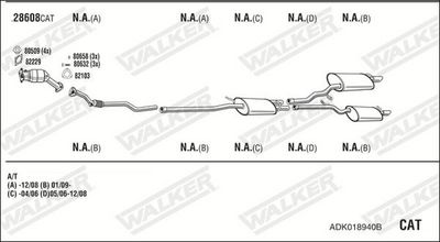Изпускателна система WALKER ADK018940B