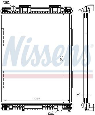 Kylare, motorkylning NISSENS 628700