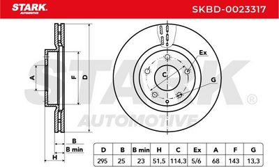 спирачен диск STARK SKBD-0023317