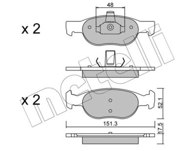 Brake Pad Set, disc brake 22-0079-2