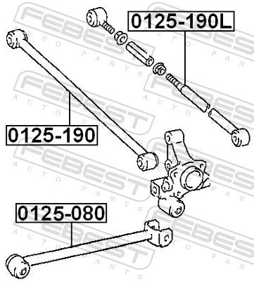 Control/Trailing Arm, wheel suspension 0125-080