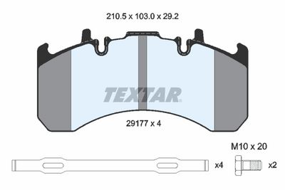 Remblokken set Achter MERITOR VGT 195 past: RVI C, MAGNUM, PREMIUM 2  VOLVO FE, FE II, FH, FH II, FH12, FH16, FH16 II, FM, FM II, FM III, FMX, FMX II, FMX III D11A-330-MDS2043A 08.93-