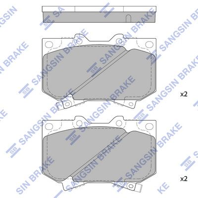 Комплект тормозных колодок, дисковый тормоз Hi-Q SP1422 для TOYOTA TUNDRA