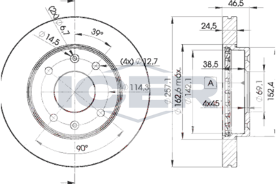 спирачен диск ICER 78BD2902-2