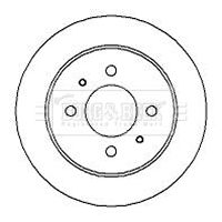 BORG & BECK BBD4282 Тормозные диски для MITSUBISHI LANCER V (CB_A, CD_A, CE_A)