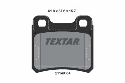 TEXTAR 2114001 Тормозные колодки и сигнализаторы  для OPEL CALIBRA (Опель Калибра)