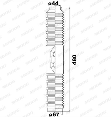 MOOG K150209 Пыльник рулевой рейки  для LAND ROVER FREELANDER (Ленд ровер Фрееландер)