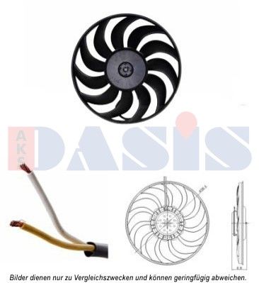 AKS DASIS 048054N Вентилятор системы охлаждения двигателя  для SEAT EXEO (Сеат Еxео)