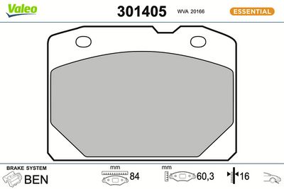 BREMSBELAGSATZ SCHEIBENBREMSE