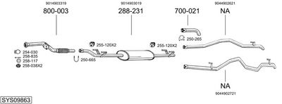 ABGASANLAGE BOSAL SYS09863