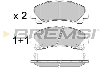 Комплект тормозных колодок, дисковый тормоз BREMSI BP3442 для ISUZU D-MAX