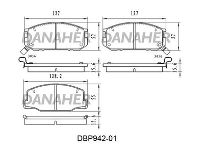 Комплект тормозных колодок, дисковый тормоз DANAHER DBP942-01 для LOTUS EXCEL