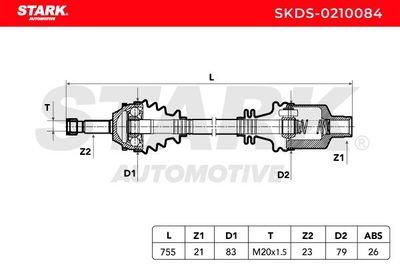 полуоска STARK SKDS-0210084