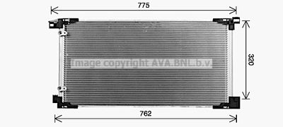 Конденсатор, кондиционер AVA QUALITY COOLING TO5784 для TOYOTA PRIUS