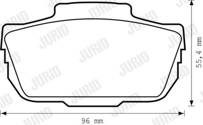 Комплект тормозных колодок, дисковый тормоз JURID 571812J для SAAB 96