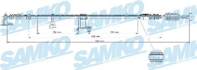SAMKO C1553B Трос ручного тормоза  для MAZDA 323 C IV (BG) 1.3 16V