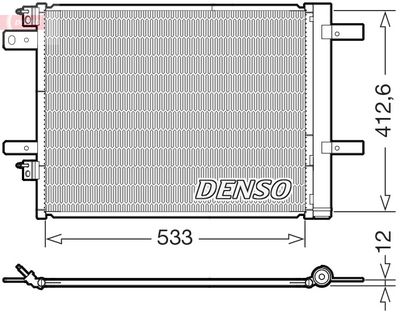 Kondenzátor, klimatizace DENSO DCN21036