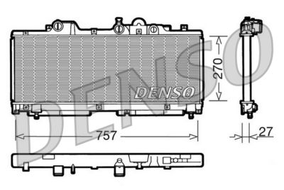 DENSO Kühler, Motorkühlung (DRM09091)