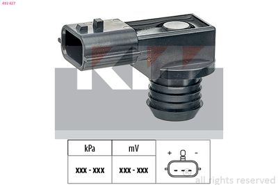 Czujnik ciśnienia, wzmacniacz siły hamowania (serwo) KW 493427