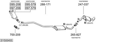 Układ wydechowy BOSAL SYS00455