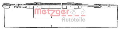 жило, ръчна спирачка METZGER AUTOTEILE 10.423