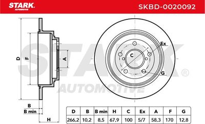 спирачен диск STARK SKBD-0020092