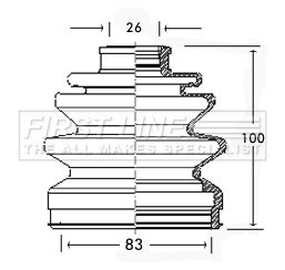Bellow, drive shaft FIRST LINE FCB2268