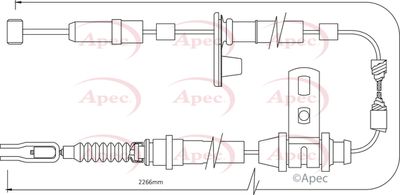 Cable Pull, parking brake APEC CAB1391